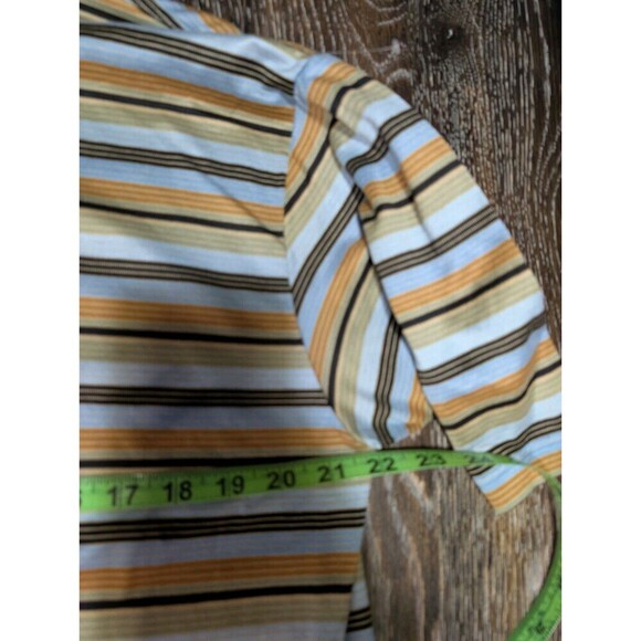 Robert Talbott Stripe Cotton Polo Golf Shirt Men Large - Picture 9 of 10
